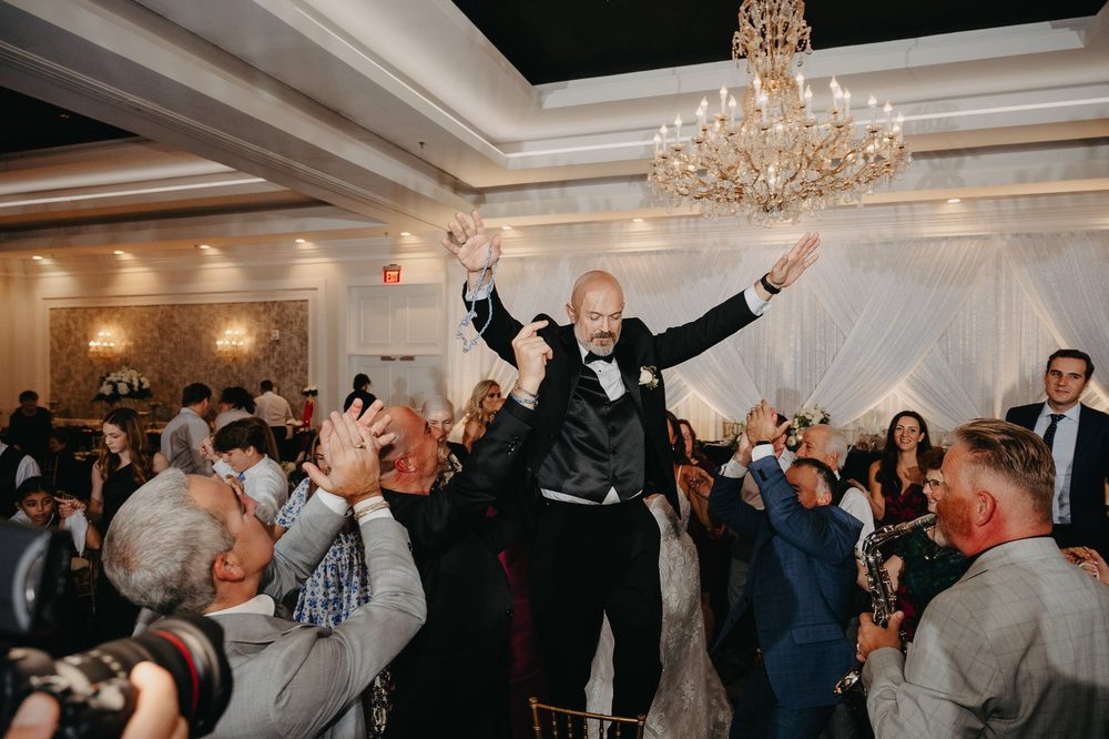 Guest celebrating on the dance floor