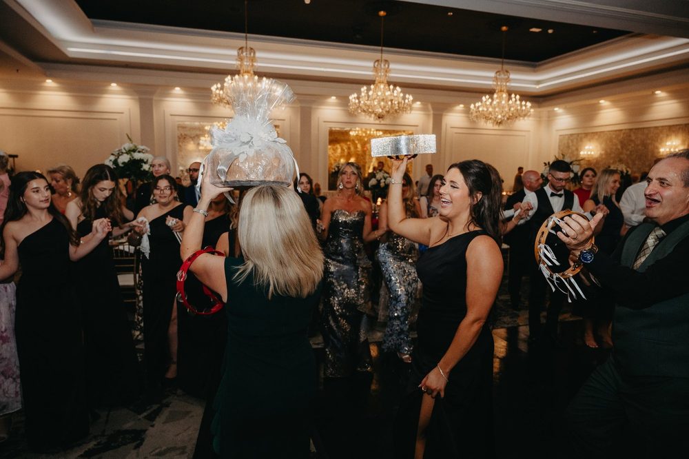 Bride and groom dancing at their wedding reception